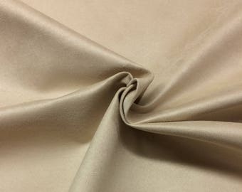 DESIGNER MICROFIBER NATURAL Beige Suede Type Microsuede Craft Upholstery Pillow Cushion Drapery Bedding Fabric By The Yard 54"Wide #BD493