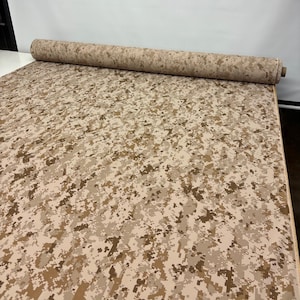 MARPAT DESERT Beige AOR1 Digital Camo Gore Tex 4.5 oz Nylon Military Spec Camo FR Water & Wind Resistant Fabric By 1/2(0.5) Yard 62&quot;W