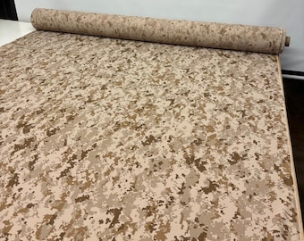 Tela de camuflaje digital MARPAT DESERT Beige AOR1 Gore Tex de 4.5 oz, nailon de especificación militar, camuflaje FR, resistente al agua y al viento, por 1/2 (0.5) yarda, 62" de ancho