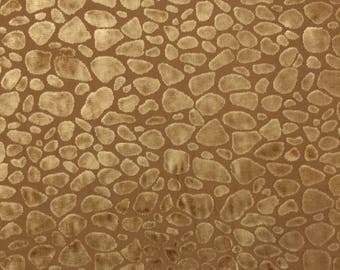 Ballard Designs LEOPARD VELVET CAMEL Brown Cheetah Velvet Pillow Cushion Upholstery Bedding Drapery Fabric By The Yard 56"Wide #BD458
