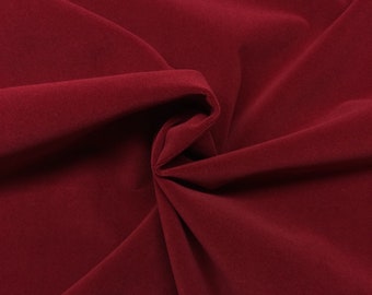 Ballard Designs PERFORMANCE VELVET Red Insideout® Pillow Cushion Upholstery Crafts Bedding Drapery Performance Fabric By The Yard 55"Wide