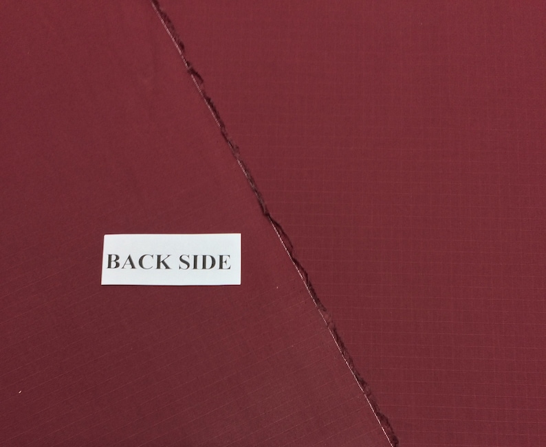 BURGUNDY MAROON 100% Cotton Ripstop Apparel Grade Uniform Tear Resistant Crafts Bags Cotton Durabel Fabric 67"Wide image 3