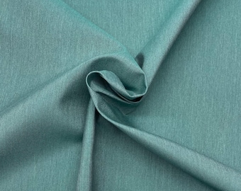 Tela SUNBRELLA® 48094 CAST BREEZE azul verdoso, color liso, resistente a la decoloración y a las manchas, para cortinas, tapicería y cojines, para interiores y exteriores, cortada a medida, 54" de ancho.
