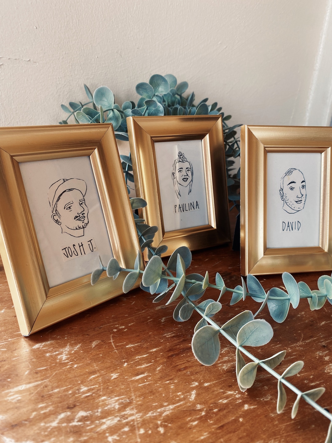 Custom Hand-drawn Portrait Place Setting: Unique Wedding Favor - Etsy