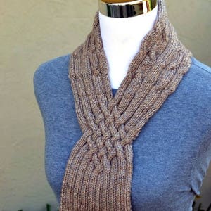 Knitting Pattern Only Diamond Cabled Scarf - Etsy