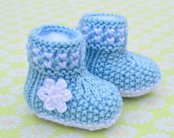 Knitting Pattern Only - Boot Style Twinkle-Twinkle Baby Booties