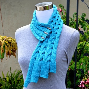Strickmuster Einzelstück - Schal mit Wasserfallmuster