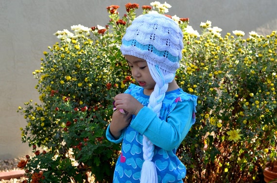 Frozen Wig Hat Knitting Pattern: Lace Knit Hat (PDF Download)