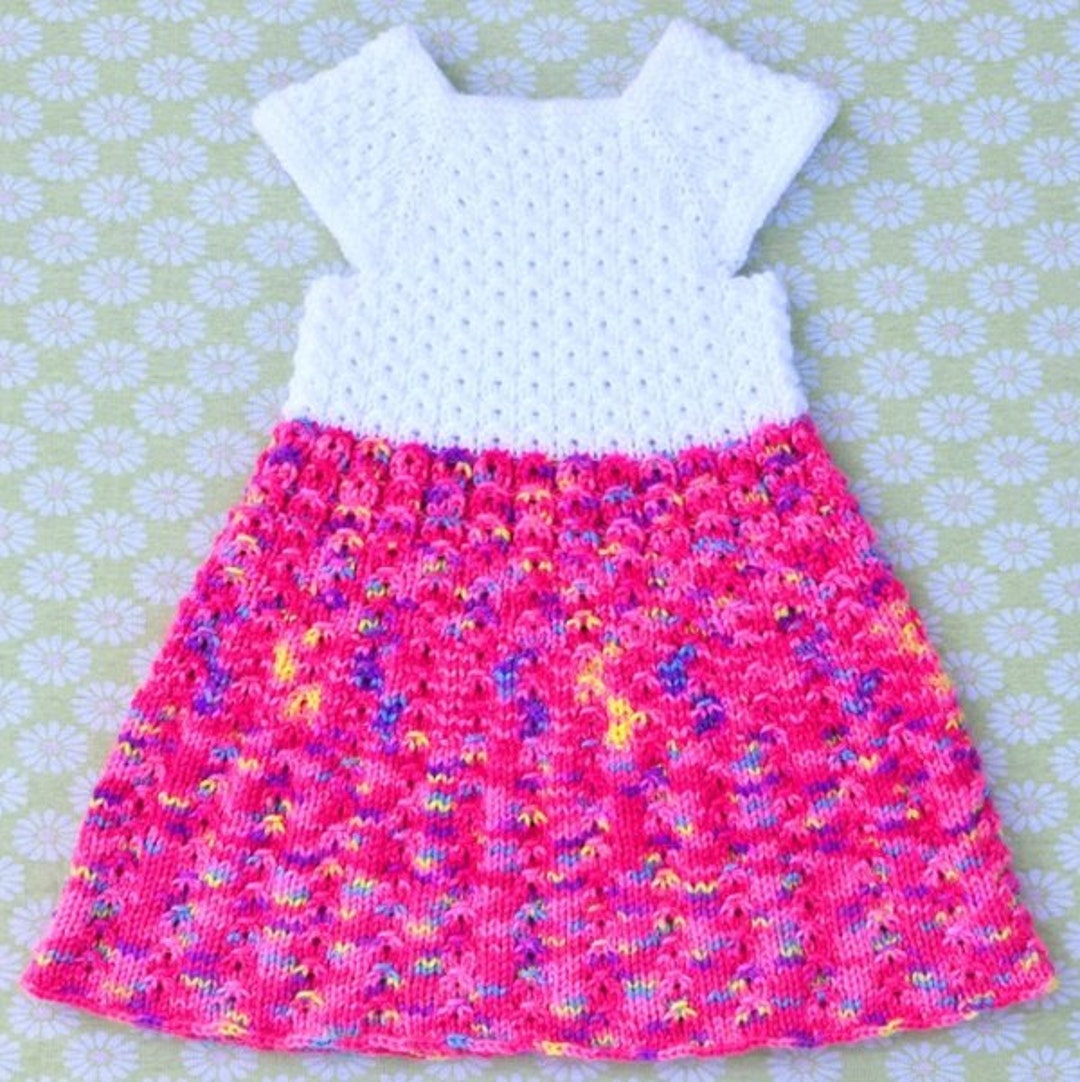 Knitting Pattern Only Mock Cables Baby Dress - Etsy
