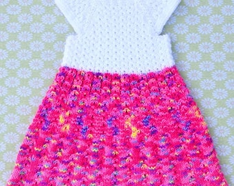 Knitting Pattern Only - Mock Cables Baby Dress