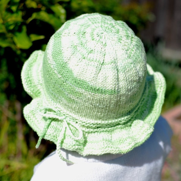 Knitting Pattern Only - Cotton Sun Hat