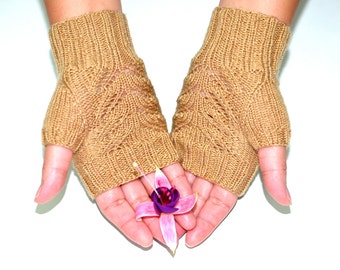 Knitting Pattern Only - Pioneer Lace Fingerless Mitts