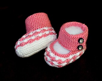 Daisy Stars Baby Booties: Daisy Star Stitch Knitting Pattern (PDF download)
