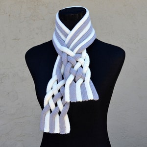 Knitting Pattern Only - Braided String Scarf