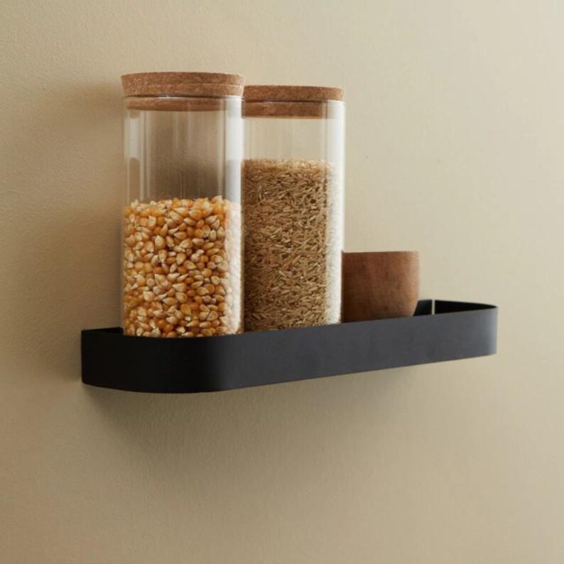 Floating Spice Rack - Wall Mounted - Minimalistic Industrial Style ...