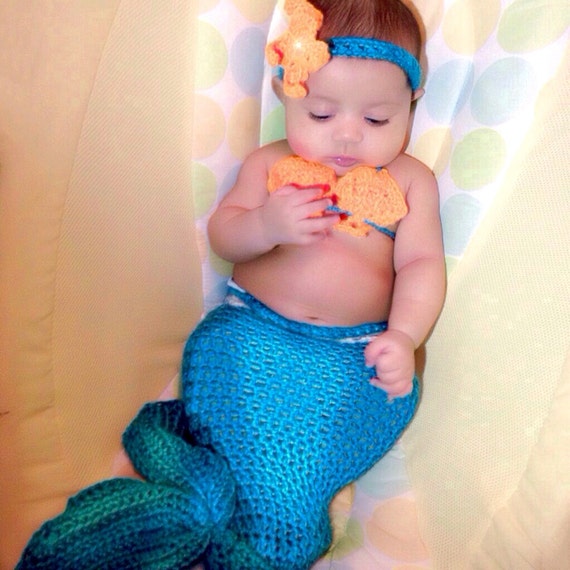 Items similar to Baby Mermaid Costume on Etsy