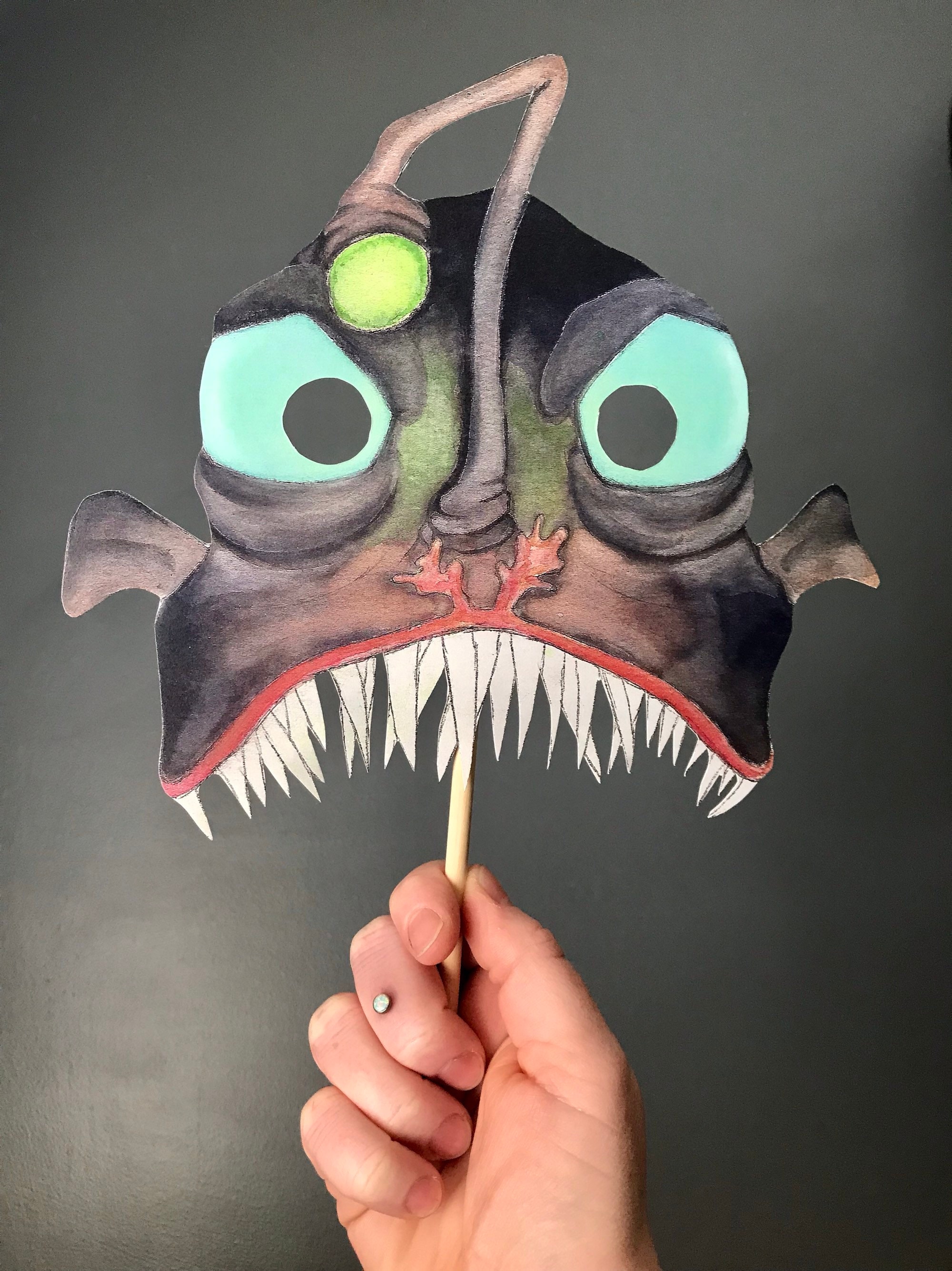 Don't turn out the lights! My angler fish Halloween costume : r