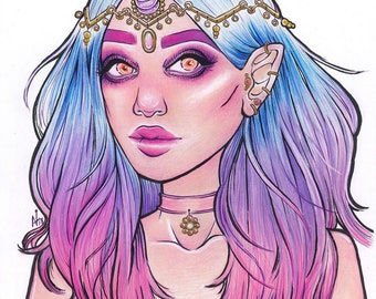 Opal Unicorn - Archival Giclée Art Print - Various Sizes