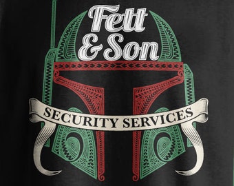 Fett & Son Security Services - Star Wars Themed T-shirt