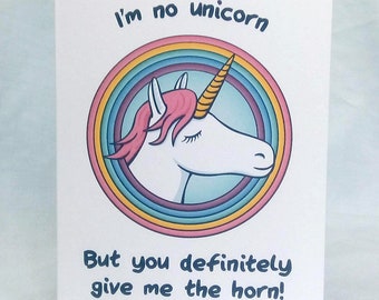 Unicorn Horn - Funny Birthday Card