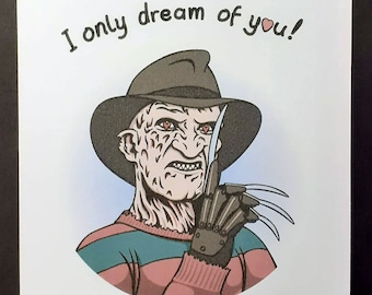 I Only Dream of You - Freddy Horror Valentine Card