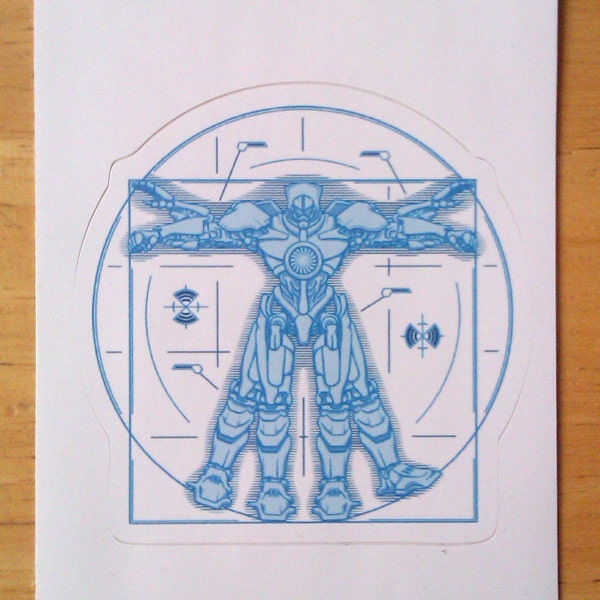 Vitruvian Jaeger Sticker