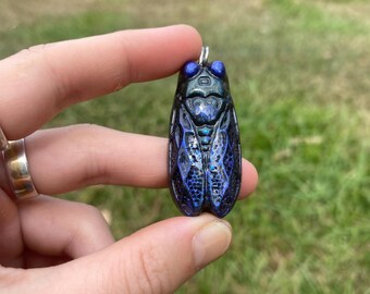 Cicada. Orgone Pendant Necklace. Made w Elite Shungite, Lodestone and Tensor Ring. Powerful. EMF Protection. 5G Protection.