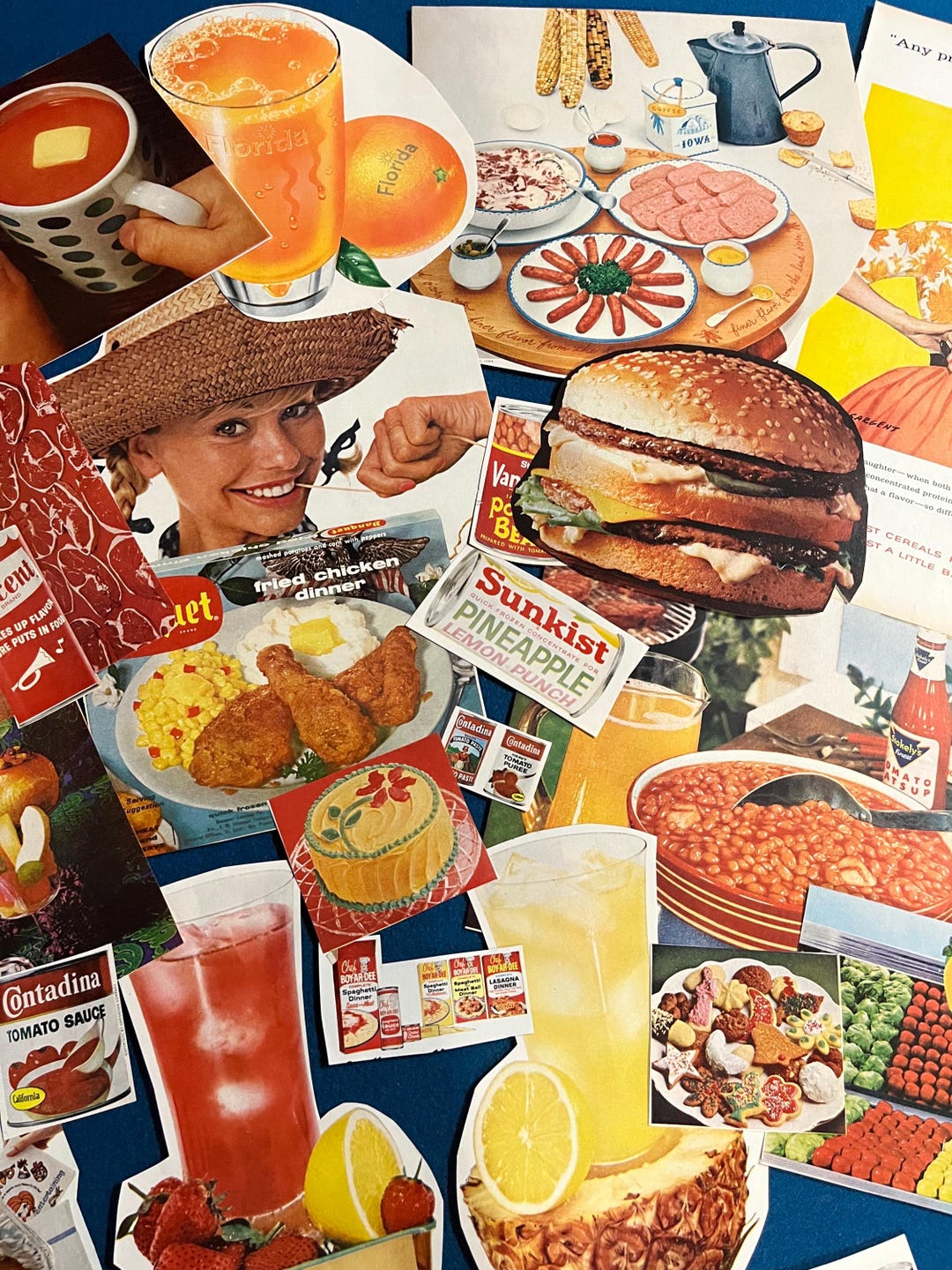 Authentic Vintage Ephemera Pack. Includes 3 Full Sheet Ads and Over 25 ...