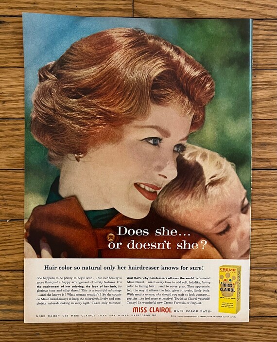 Miss Clairol Original 1958 Advertisement. Does Sheor Doesnt She