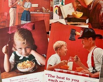 Rare 1960's Kellogg's Corn Flakes Cereal Shop Advertising Display