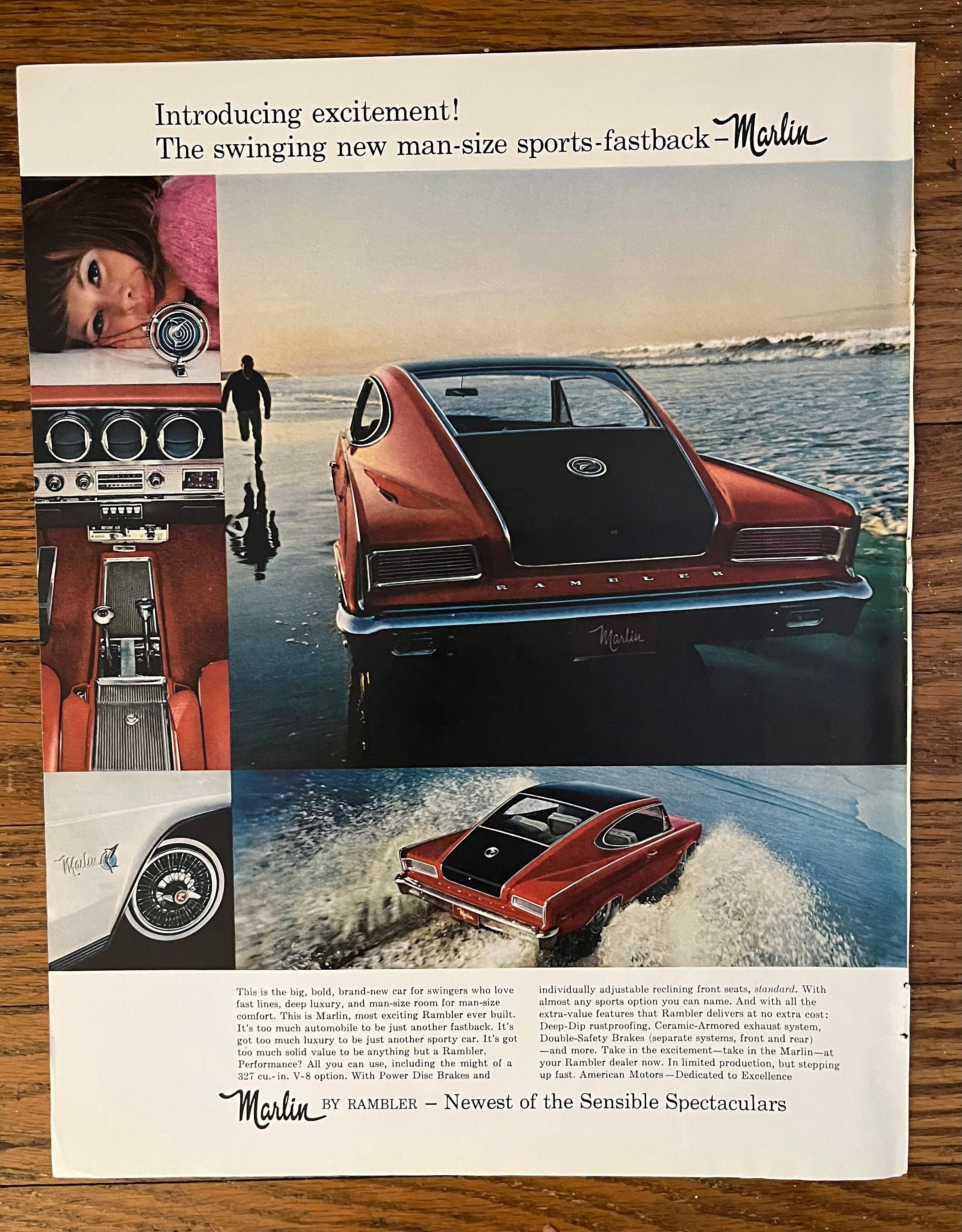 1965 Marlin by Rambler Original Advertisement Original picture
