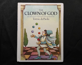 The Clown of God, an old story told and illustrated by Tomie dePaola, 1978 HC, Former Library Copy, Library Binding, Harcourt Brace and Co