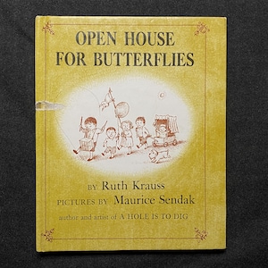Open huis voor vlinders, door Ruth Krauss, geïllustreerd door Maurice Sendak, 1960 HC, eerste editie, Harper en Row