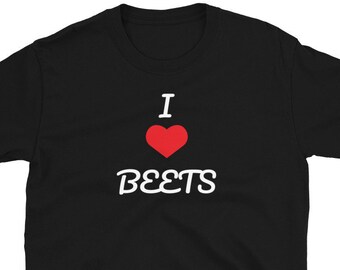 I Love Beets Short-Sleeve Unisex T-Shirt - Food, Veggie, Foodie, Vegetarian