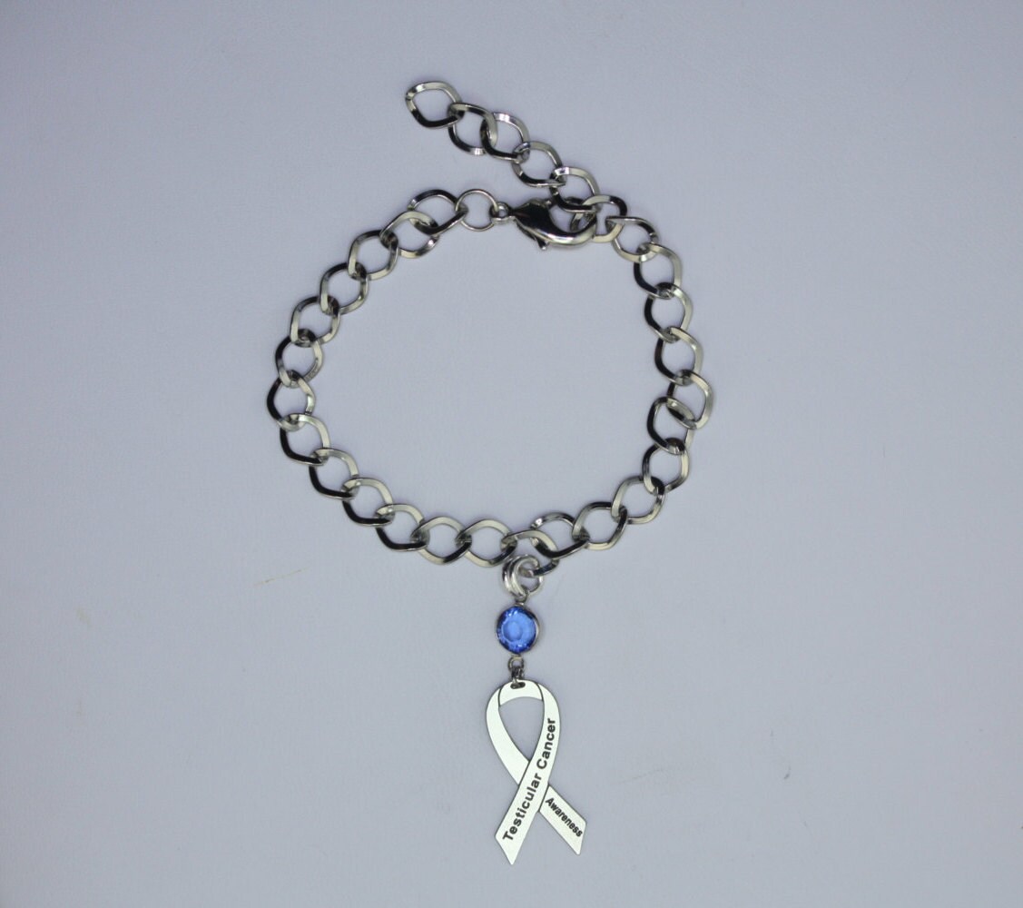 Testicular Cancer Awareness Ribbon Bracelet Testicular Etsy