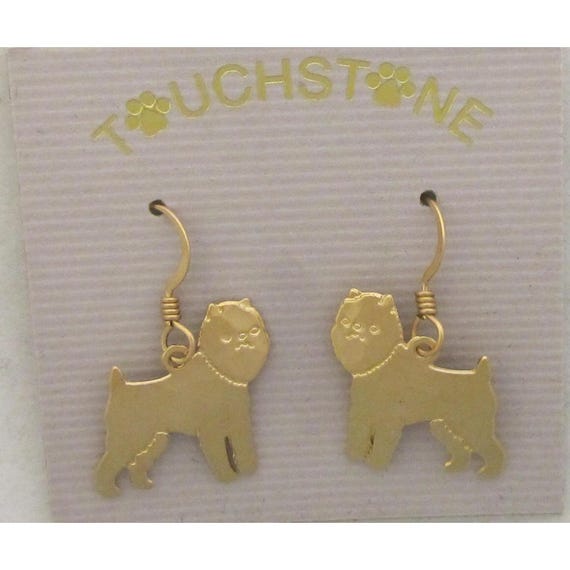 Brussels Griffon Earrings by Touchstone Dog Designs // Brussels Griffon Jewelry  // Dog Breed Jewelry  // AKC Breed Jewelry