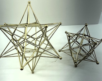 Metal Geometric Stars - Set of 2