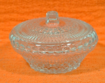 Vintage Cut Glass Covered Candy Dish