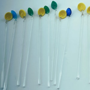 Vintage Glass Swizzle Sticks - set of 11