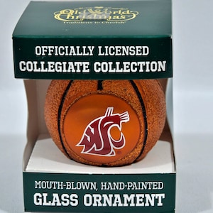 Old World Christmas Washington State College Basketball Kerstornament