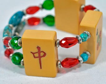Mah Jongg vintage bakelieten armband