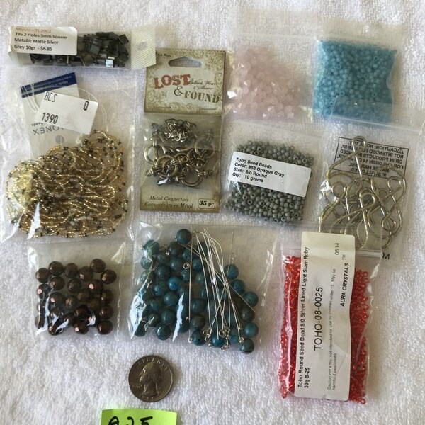 Bead Destash Assorted Beads Bead Lot Assorted Colors