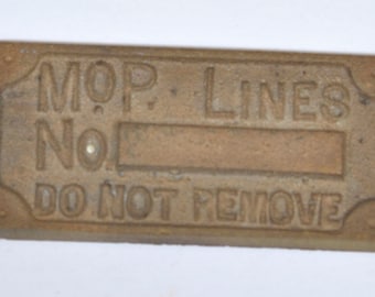 Missouri Pacific Railroad Machine Identification Plate