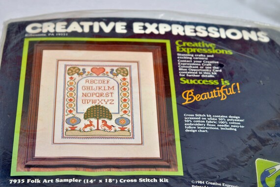 Vintage Cross Stitch Sampler by Creative Expressions in 1984