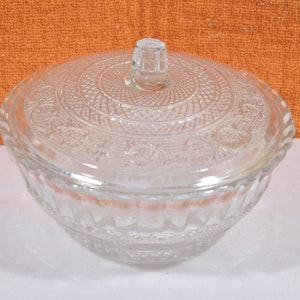 Vintage Cut Glass Covered Candy Dish