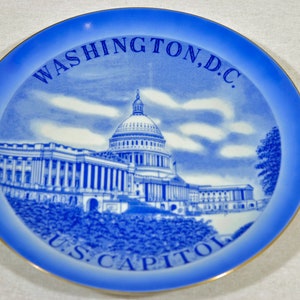 Kitschy Souvenir Washington D.C. Capitol Plate