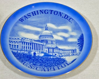 Kitschy Souvenir Washington D.C. Capitol Plate