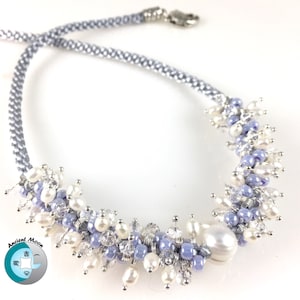 Beaded 7Strand Big-Hole Pearl Necklace Tutorial Only