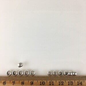 Silver Bighole Beads/6pc image 4