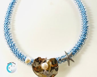 Kit-Beaded Kumi Shell & Pearl Necklace